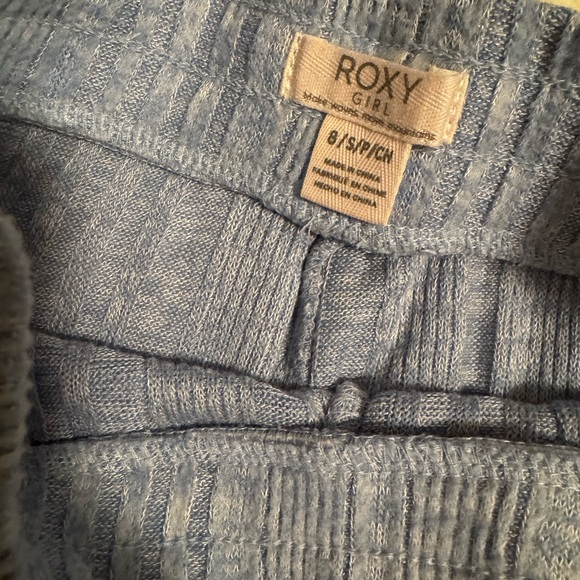 Roxy Blue Ribbed Joggers - Picture 3 of 4